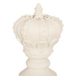 King Chess Sculpture, Cast Stone White, Small