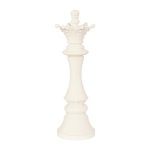 Queen Chess Sculpture, Cast Stone White, Small