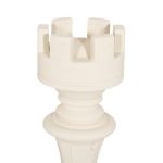 Rook Chess Sculpture, Cast Stone White, Small