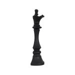 Queen Chess Wall Decor, Cast Stone Black
