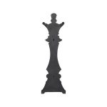 Queen Chess Wall Decor, Cast Stone Black