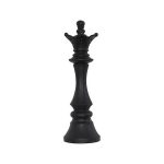 Queen Chess Wall Decor, Cast Stone Black