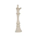 Queen Chess Wall Decor, Cast Stone White