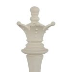 Queen Chess Wall Decor, Cast Stone White