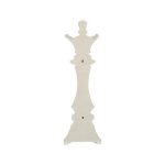 Queen Chess Wall Decor, Cast Stone White