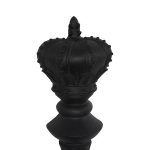 King Chess Wall Decor, Cast Stone Black