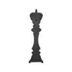 King Chess Wall Decor, Cast Stone Black