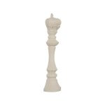 King Chess Wall Decor, Cast Stone White