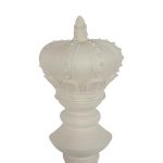 King Chess Wall Decor, Cast Stone White