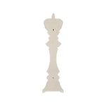 King Chess Wall Decor, Cast Stone White