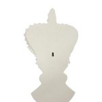 King Chess Wall Decor, Cast Stone White
