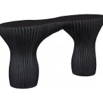 Cadence Console Table, Black Stone