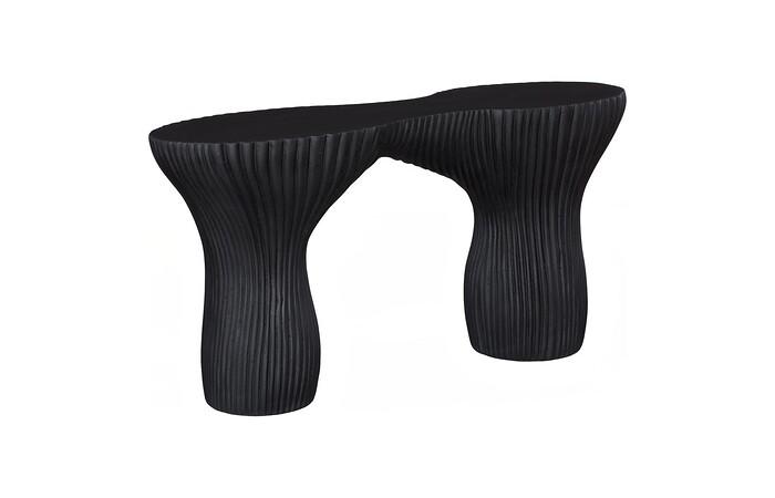 Cadence Console Table, Black Stone