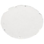 Shear Side Table, Oval, White Stone