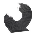 Swoop Tabletop Sculpture, Black Wood, Small