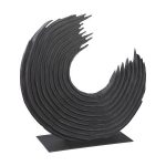 Swoop Tabletop Sculpture, Black Wood, Small