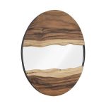 River Mirror, Natural, Round