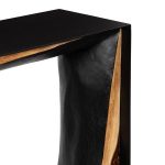 Framed Waterfall Console Table, Natural, Iron