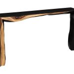 Framed Waterfall Console Table, Natural, Iron