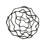 Vine Wall Flower, Black, Small