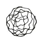 Vine Wall Flower, Black, Small