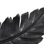 Feather Wall Decor, Black, Metal, Sm