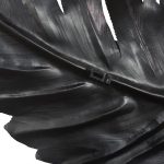 Feather Wall Decor, Black, Metal, Sm