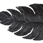 Feather Wall Decor, Black, Metal, Lg