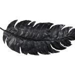Feather Wall Decor, Black, Metal, Lg