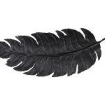 Feather Wall Decor, Black, Metal, LG