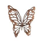 Butterfly Wall Art, Sm, Copper/black, Metal