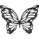 Butterfly Wall Art, Sm, Copper/black, Metal