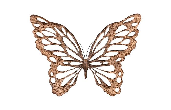 Butterfly Wall Art, SM, Copper/Black, Metal