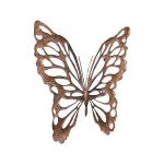 Butterfly Wall Art, Lg, Copper/black, Metal