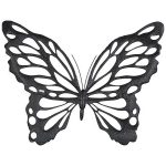 Butterfly Wall Art, Lg, Copper/black, Metal