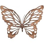 Butterfly Wall Art, LG, Copper/Black, Metal