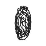 Vine Wall Flower, Black, Large