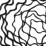 Vine Wall Flower, Black, Large