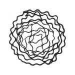 Vine Wall Flower, Black, Large