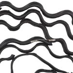 Vine Wall Flower, Black, Large