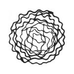 Vine Wall Flower, Black, Large