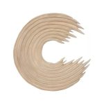 Swoop Wall Art, Bleached Wood, Small