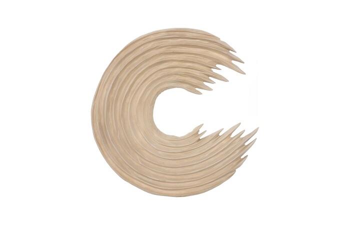 Swoop Wall Art, Bleached Wood, Small