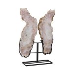 Pink Amethyst On Stand, Butterfly, Lg