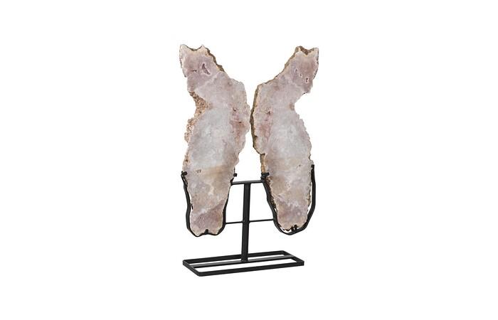 Pink Amethyst on Stand, Butterfly, LG