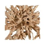 Teak Root Dining Table Base, Bleached, With 72" Glass Top