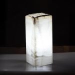 Onyx Lamp, White, Rustic Edge