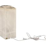 Onyx Lamp, White, Rustic Edge