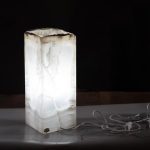 Onyx Lamp, White, Rustic Edge