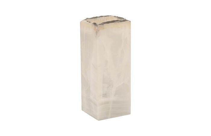 Onyx Lamp, White, Rustic Edge
